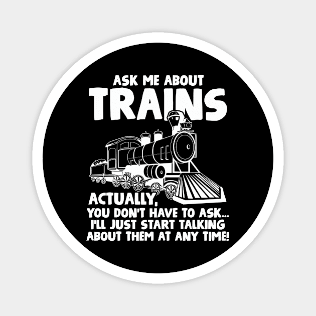 Trains Locomotive Railroad Trainspotter Magnet by CreativeGiftShop